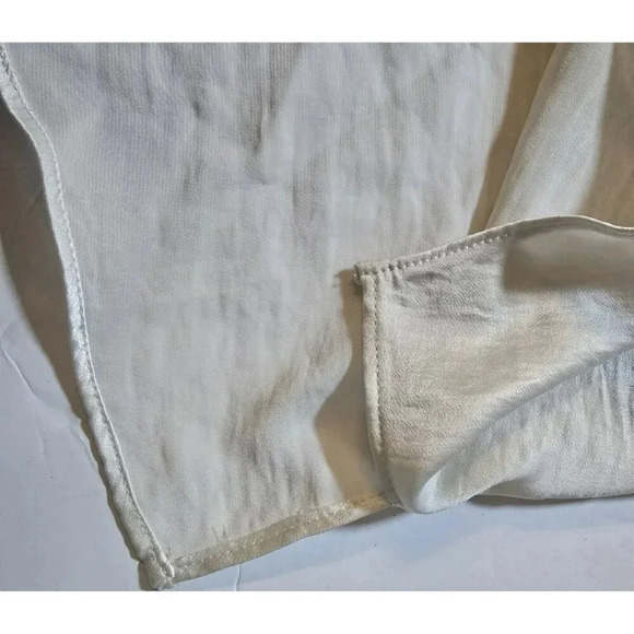 Lane Bryant Top Flutter Sleeve Collarless Ivory Size 18 V-neck Women's - Picture 8 of 10